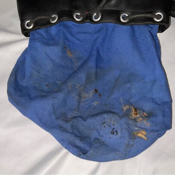 RARE LITTLEARTH 1990S RECYCLED TRUCK TIRE V8 DECAL BACKPACK PURSE BAG - Picture 16 of 16